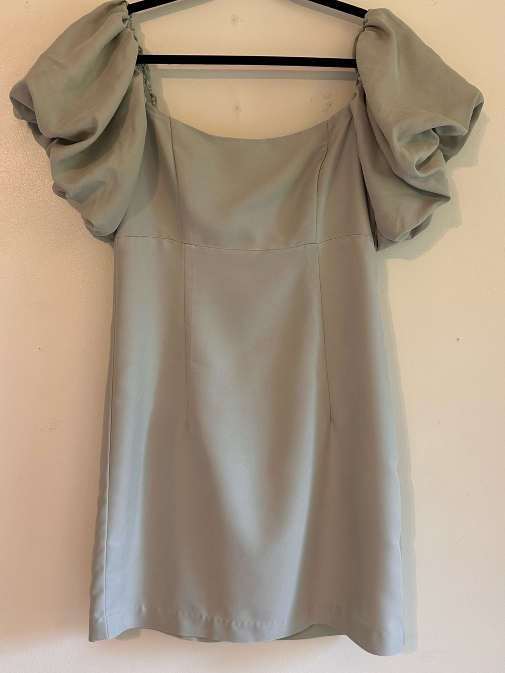 Willow Sage Green Puff-Sleeve Mini Dress Nordstrom